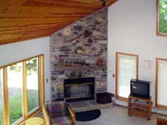 Lakelodge Loft View of Fireplace