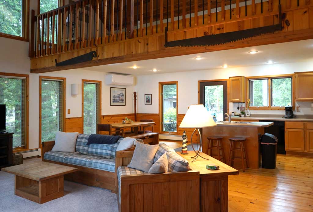 Carlson's Europe Lake Guest House Living Room and Kitchen